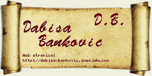Dabiša Banković vizit kartica